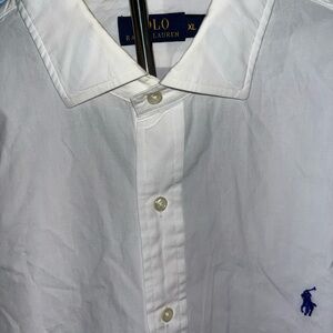Polo by Ralph Lauren White Casual Button Down Shirt with Embroidered Logo
